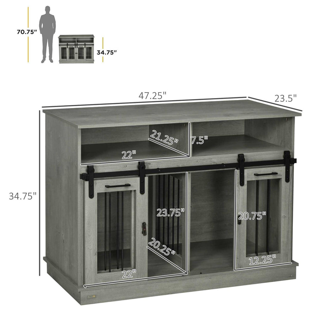 Dog Crate Furniture with Shelves C317