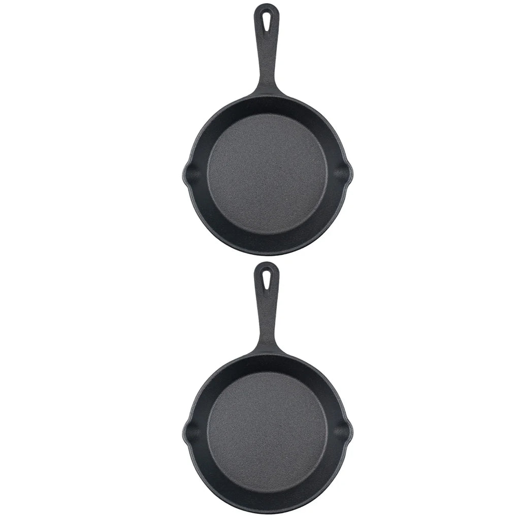 2pcs Mini Cast Iron Skillet Non-stick Frying Pan D613692
