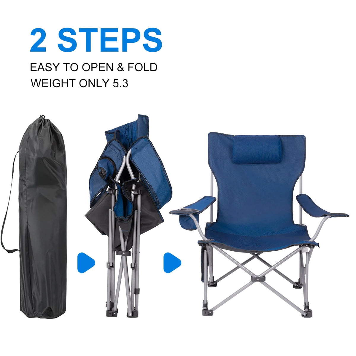 Adjustable Outdoor Folding Chair with Footrest D87532