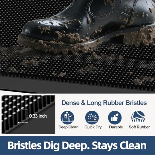 Black Heavy Duty Rubber Doormat M138078