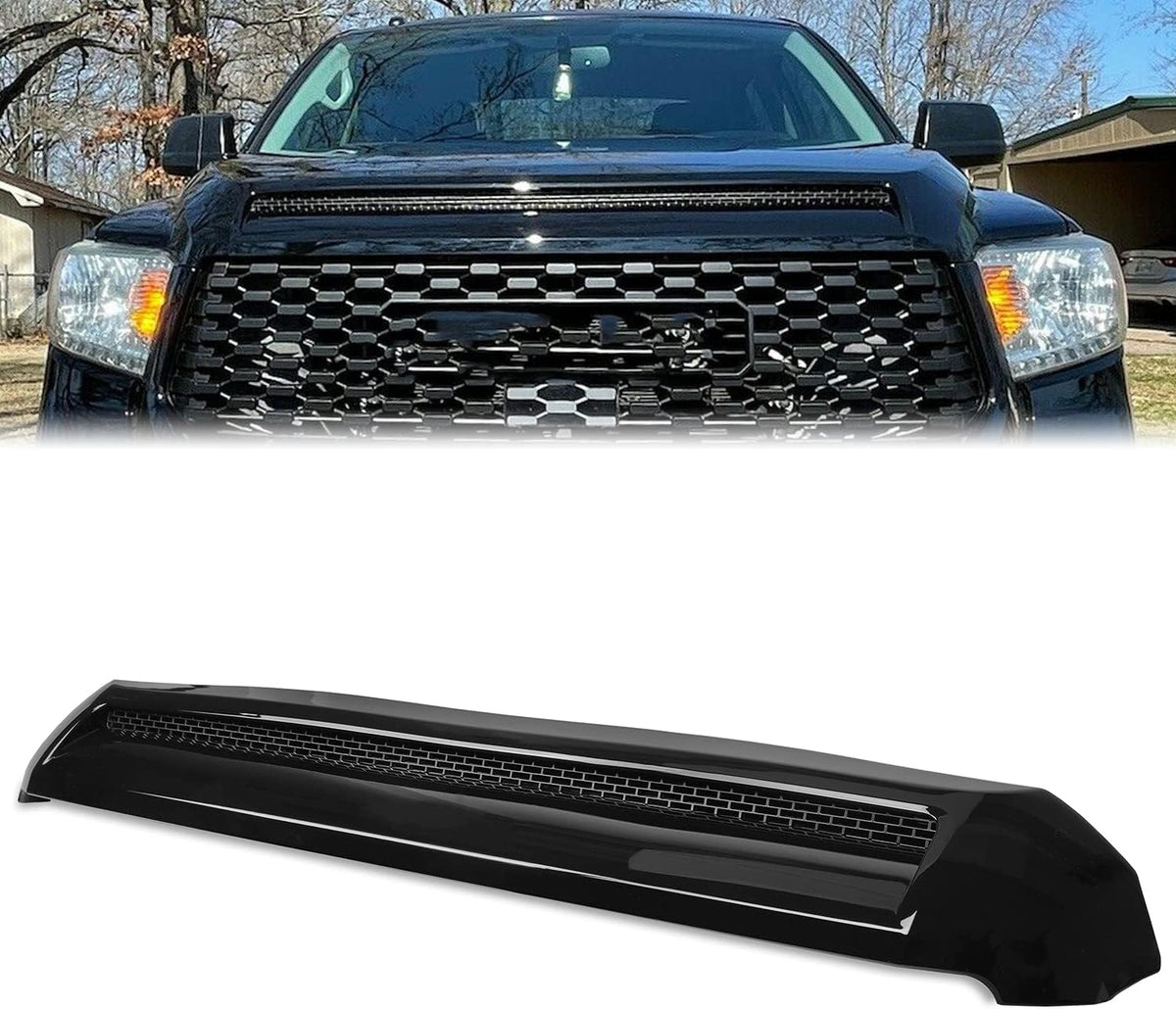 Black Front Upper Grille Hood Scoop G826928