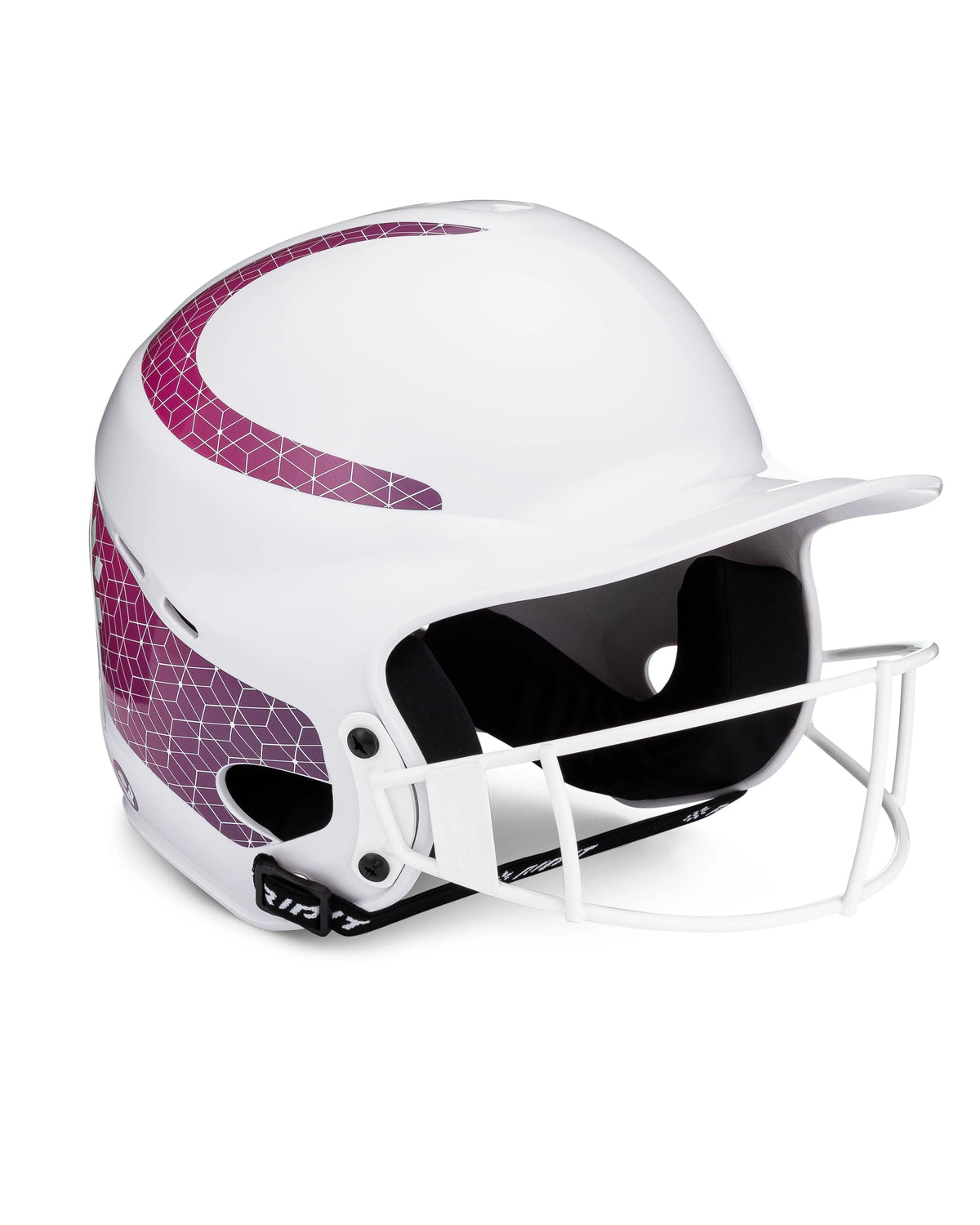 White Softball Batting Helmet L6172