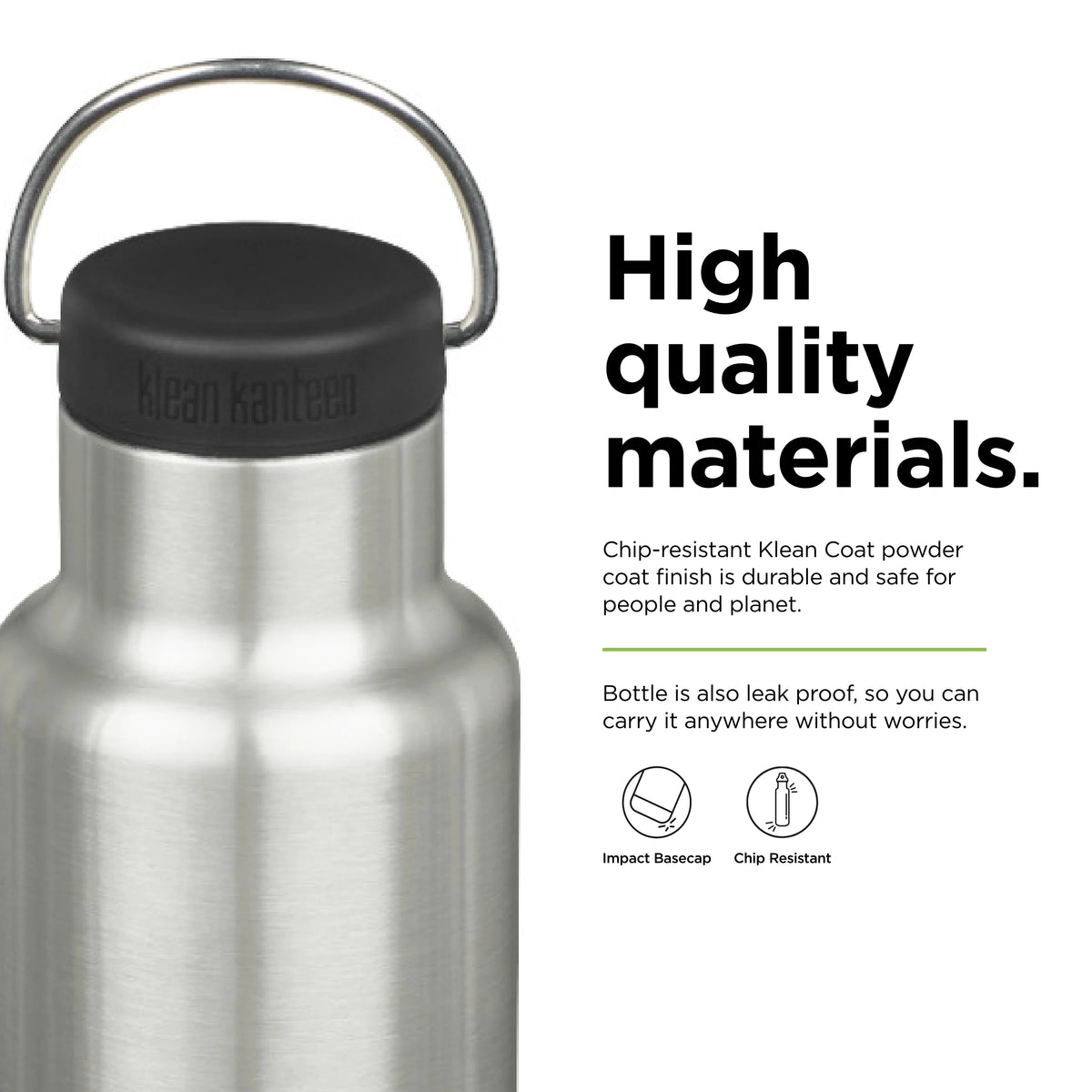 20 Oz Brushed Stainless Insulated Water Bottle H752