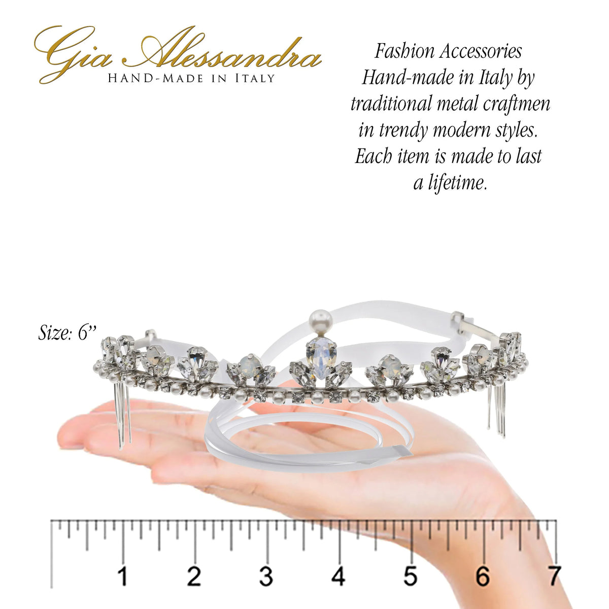 Silver Wedding Bridal Tiara With Swarovski Crystals K38642