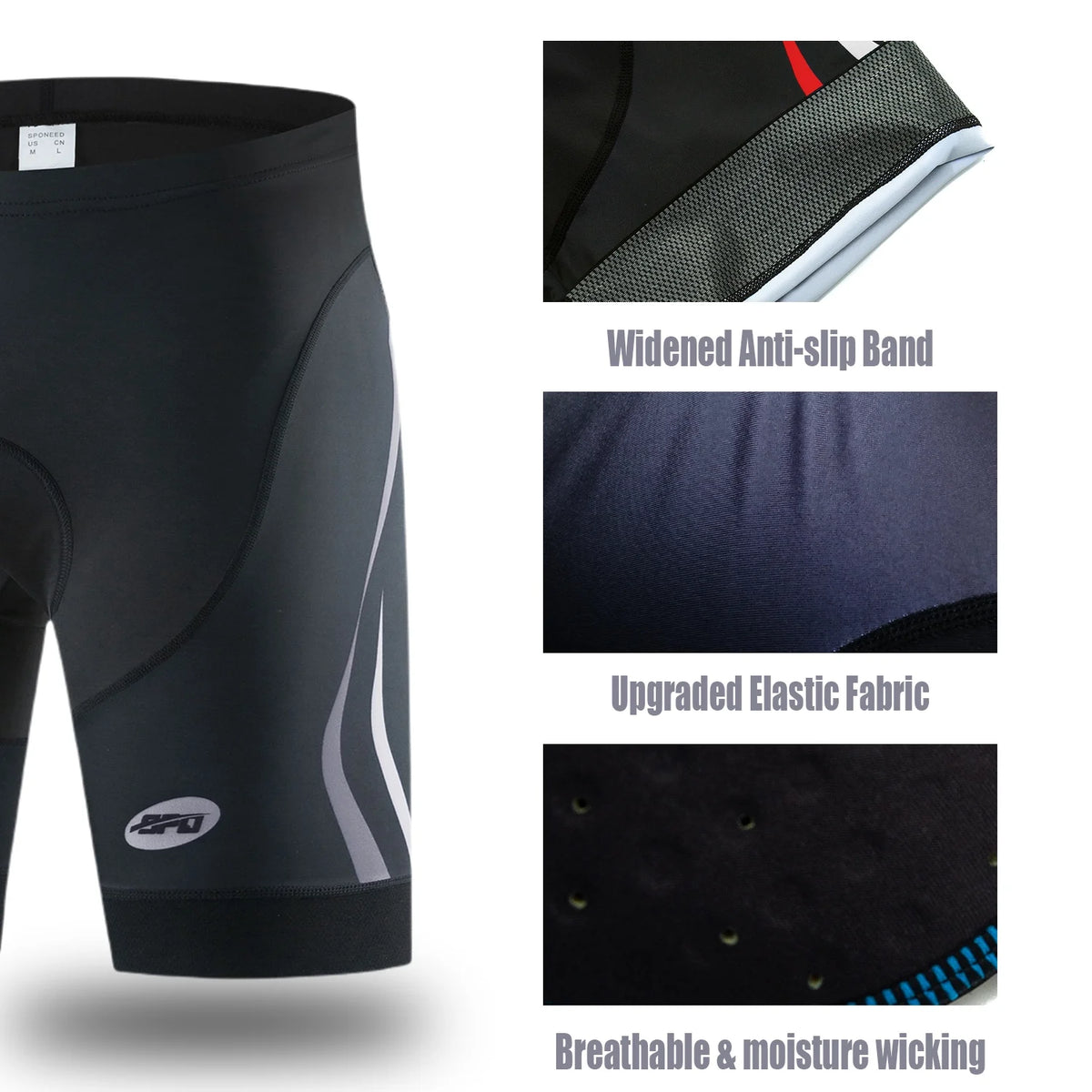 Gray Gel Padded Cycling Bike Shorts O1054