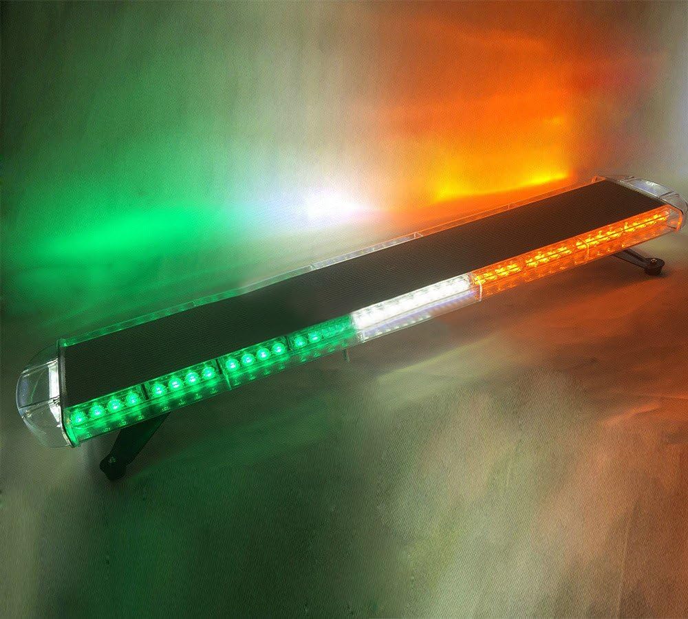 88W LED Flashing Strobe Light 17 Modes Amber White H360