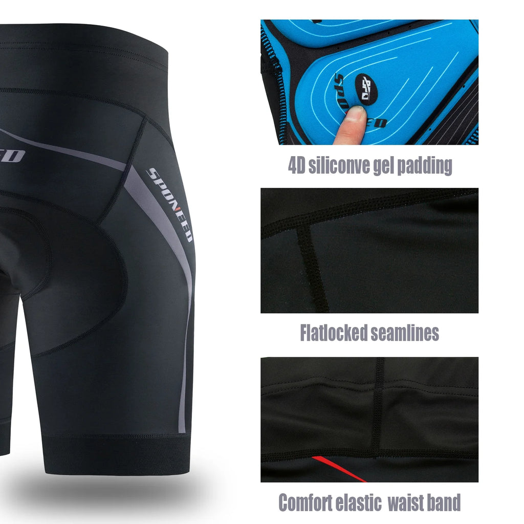 Gray Gel Padded Cycling Bike Shorts O1054