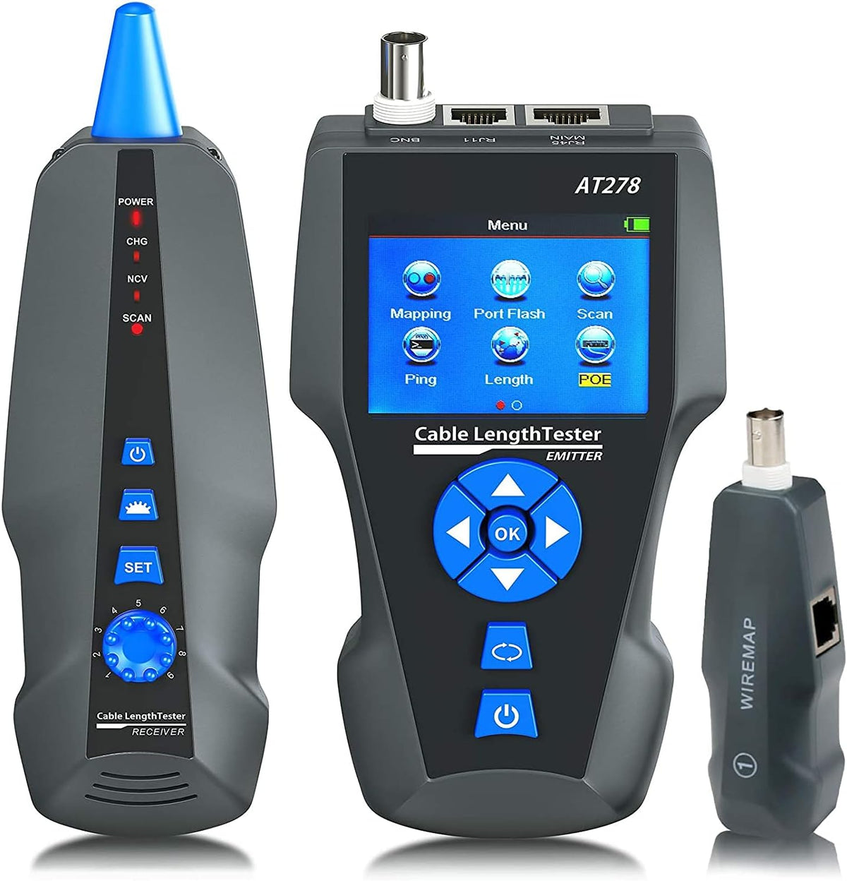 Network Cable Tester with RJ45 RJ11 BNC R2117