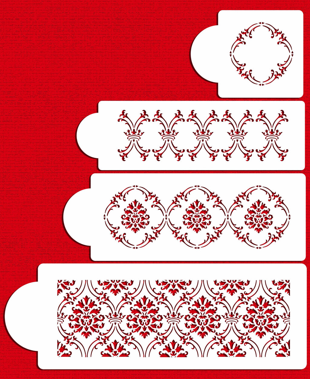 Royal Damask Cake Stencil Set W423205