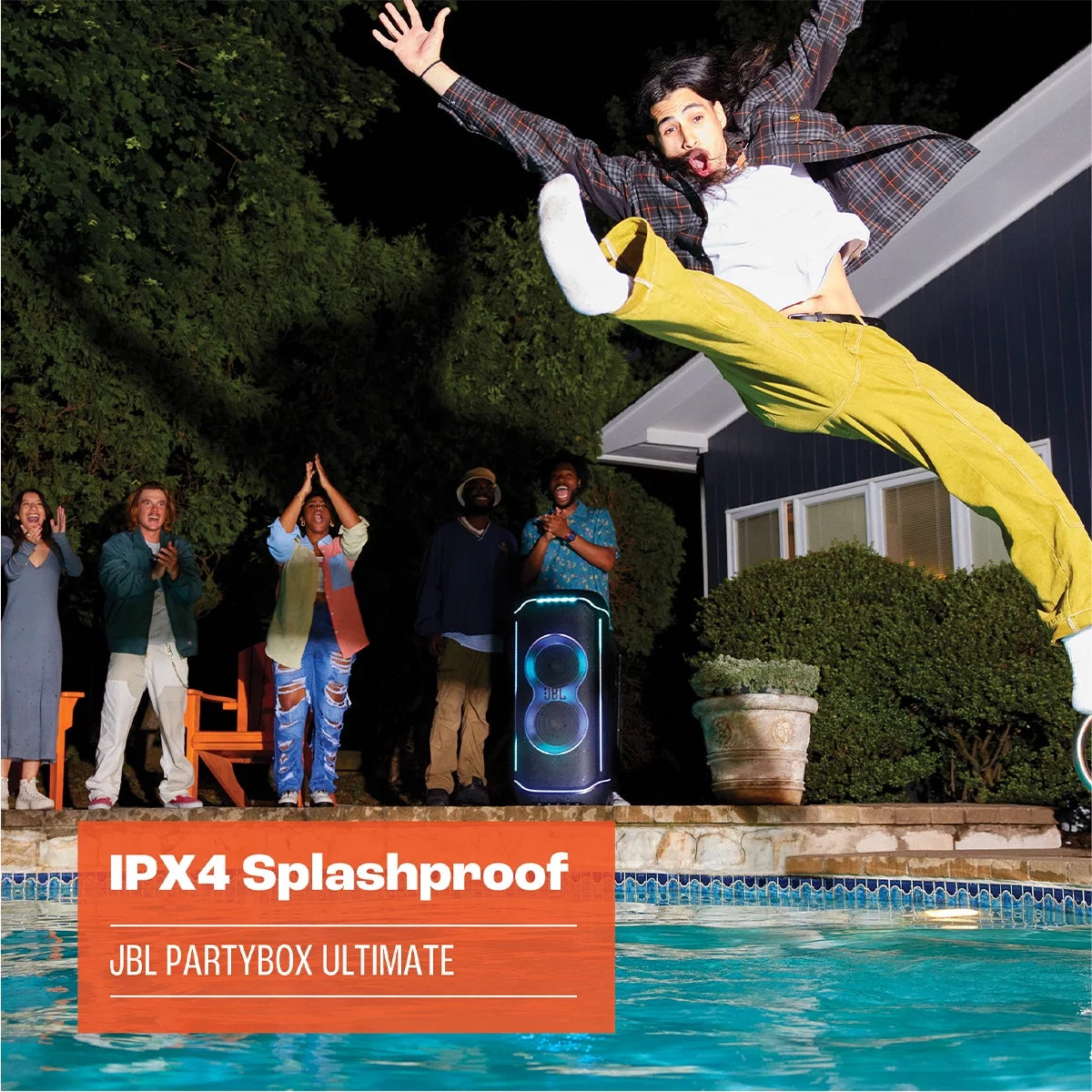Waterproof Wi-Fi Party Speaker with Dolby Atmos O499