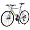 Silver 700C Hybrid Bike with Double Disc Brake E470370