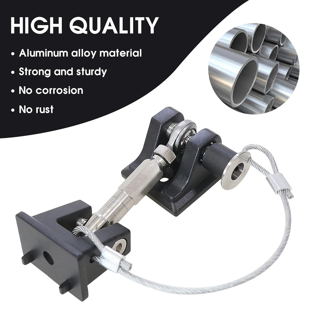 Aluminum Locking Hood Latch Kit for Jeep Wrangler JK, 1 Pair Pack of 2 N855