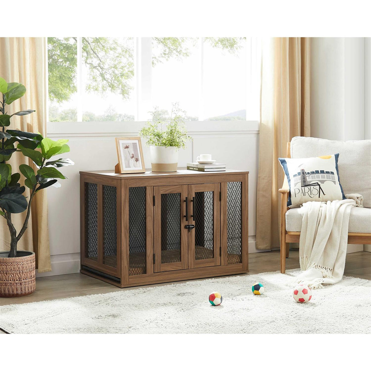 Furniture Style Dog Crate with Tray P51823