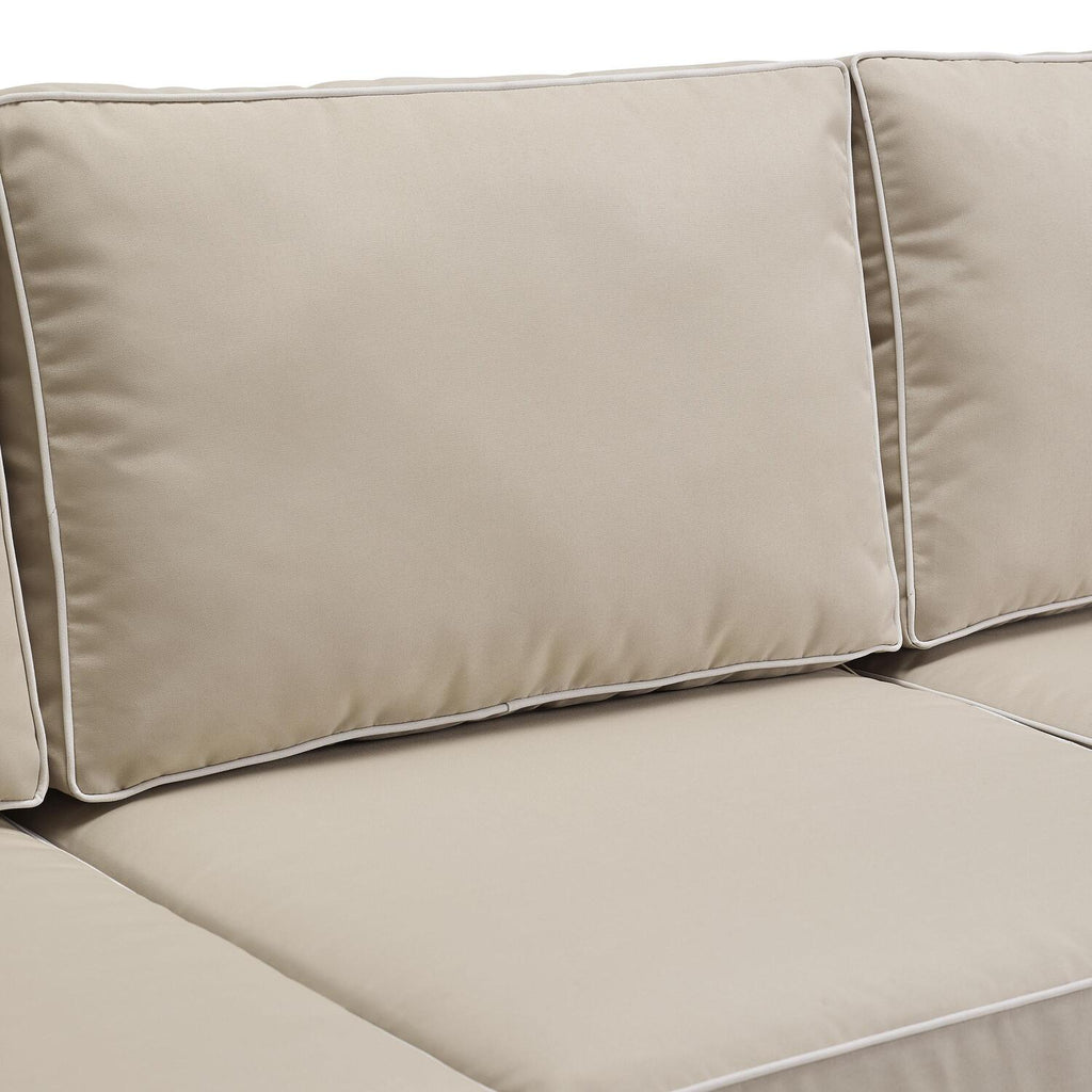 Sangria/Weathered Brown Outdoor Wicker Sofa R5289