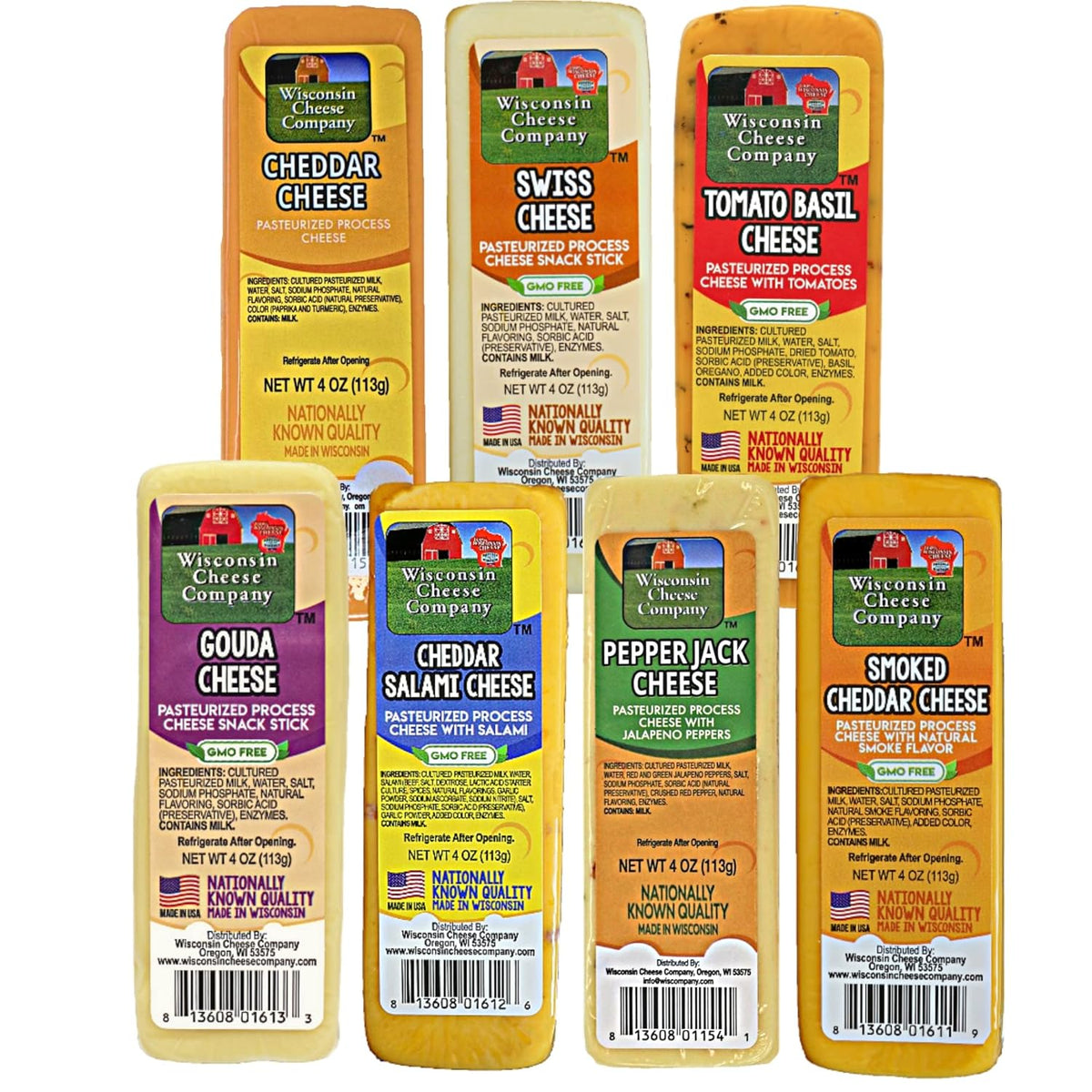 4 oz. Pack of 7 Blocks Cheese Assortment I369868