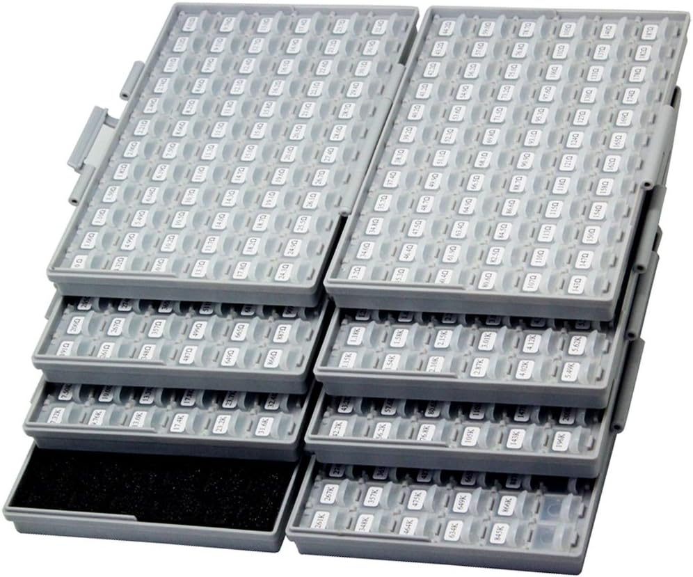 0402 Size Surface Mount Resistor Kit, 144 Values, 100pc/value, 1%, E96 Serial, 0ohm to 1mohm O69403