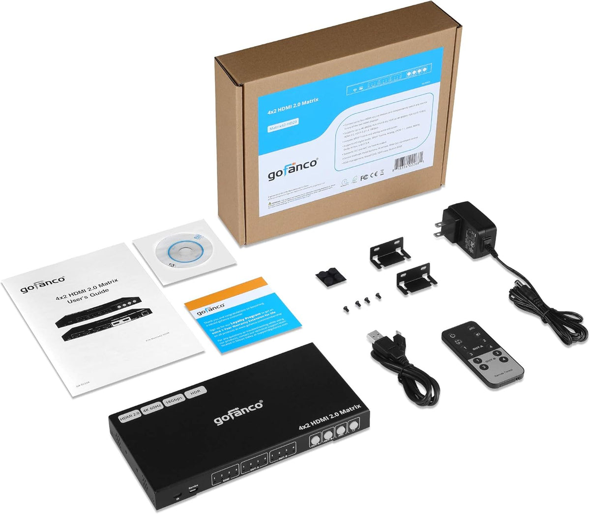 4x2 HDMI Matrix Switch with EDID Presets and RS232 C66411