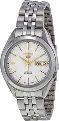 Stainless Steel White Dial Gold Index Day Date Automatic Watch T672