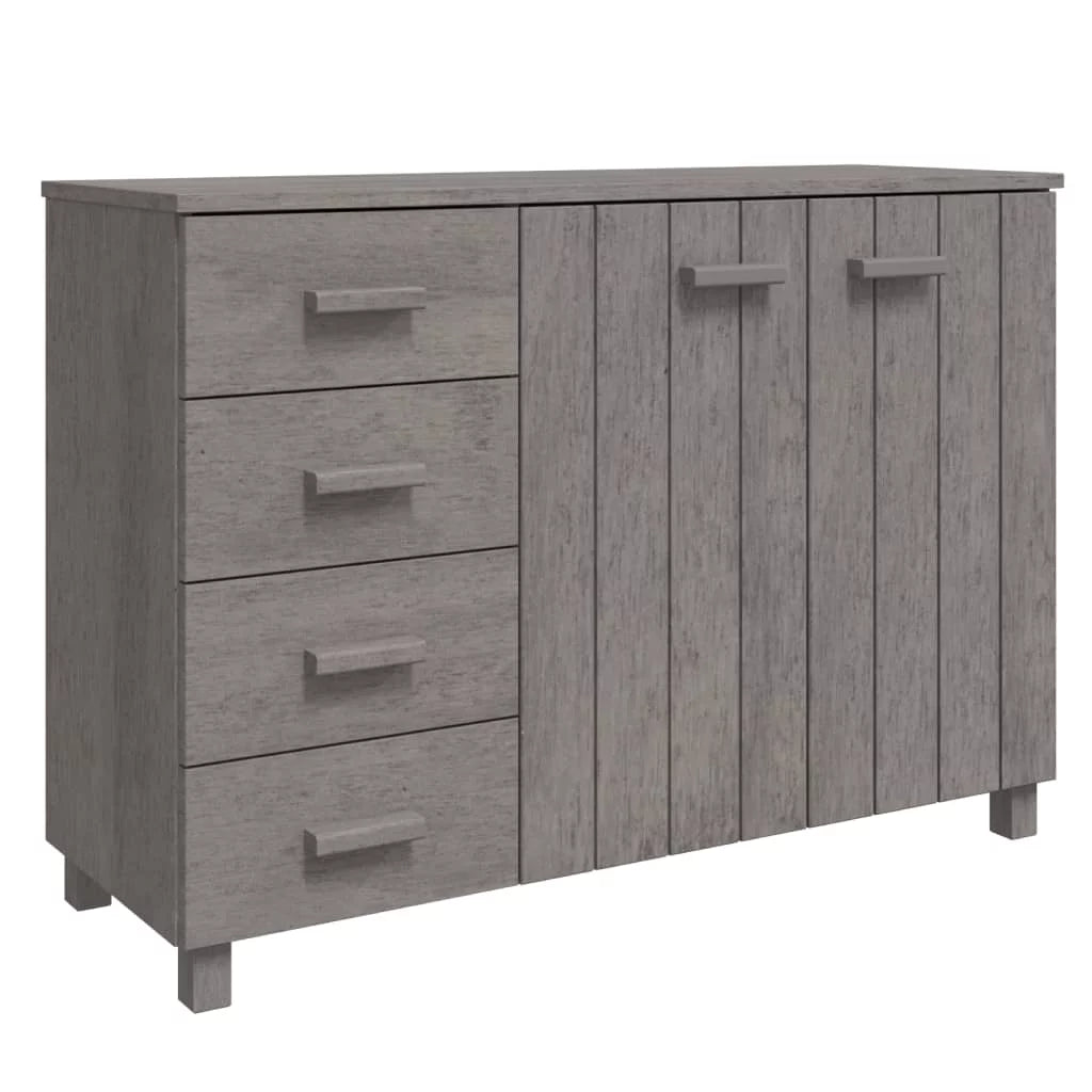 Light Gray Solid Wood Pine Sideboard T117077