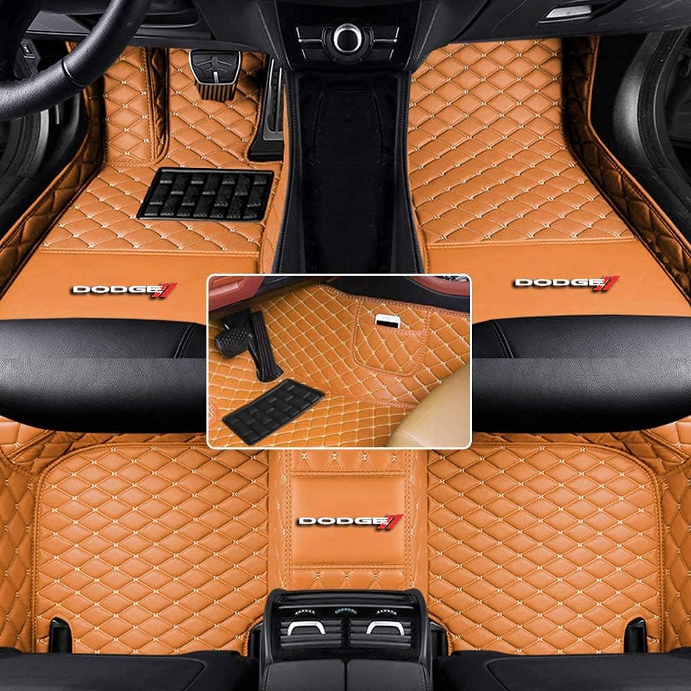 Custom Automotive Floor Mats Fit for Dodge Challenger Charger Durango Journey RAM 1500 All Weather Leather Car Mat Non-Slip Waterproof Y921851
