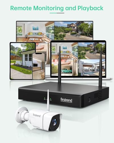 5MP 8 Camera Wireless Security Camera System with 8CH NVR 3TB Hard Drive Night Vision F9276