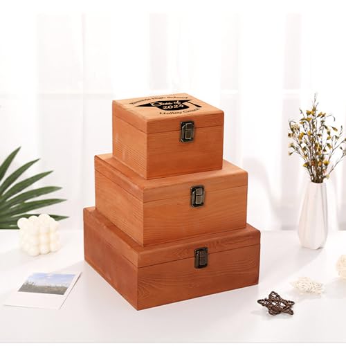 Custom Graduation Wooden Box with Name & Grad Year C826