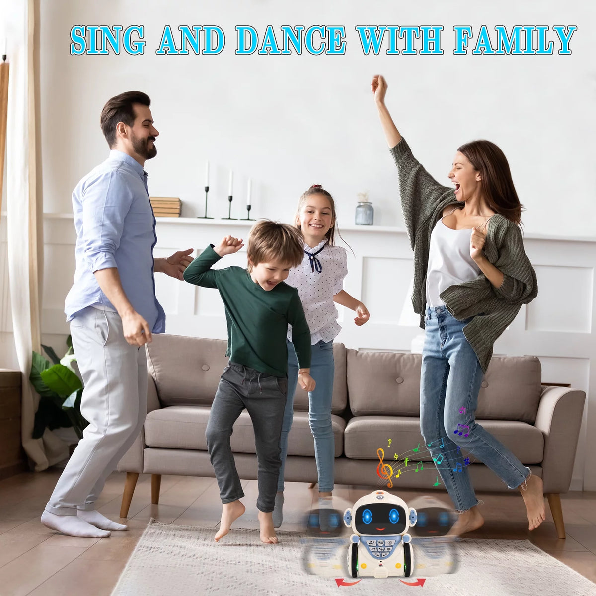 Kids Robot Toys with Voice Control Speech Recognition Singing Dancing Interactive Robot A4880