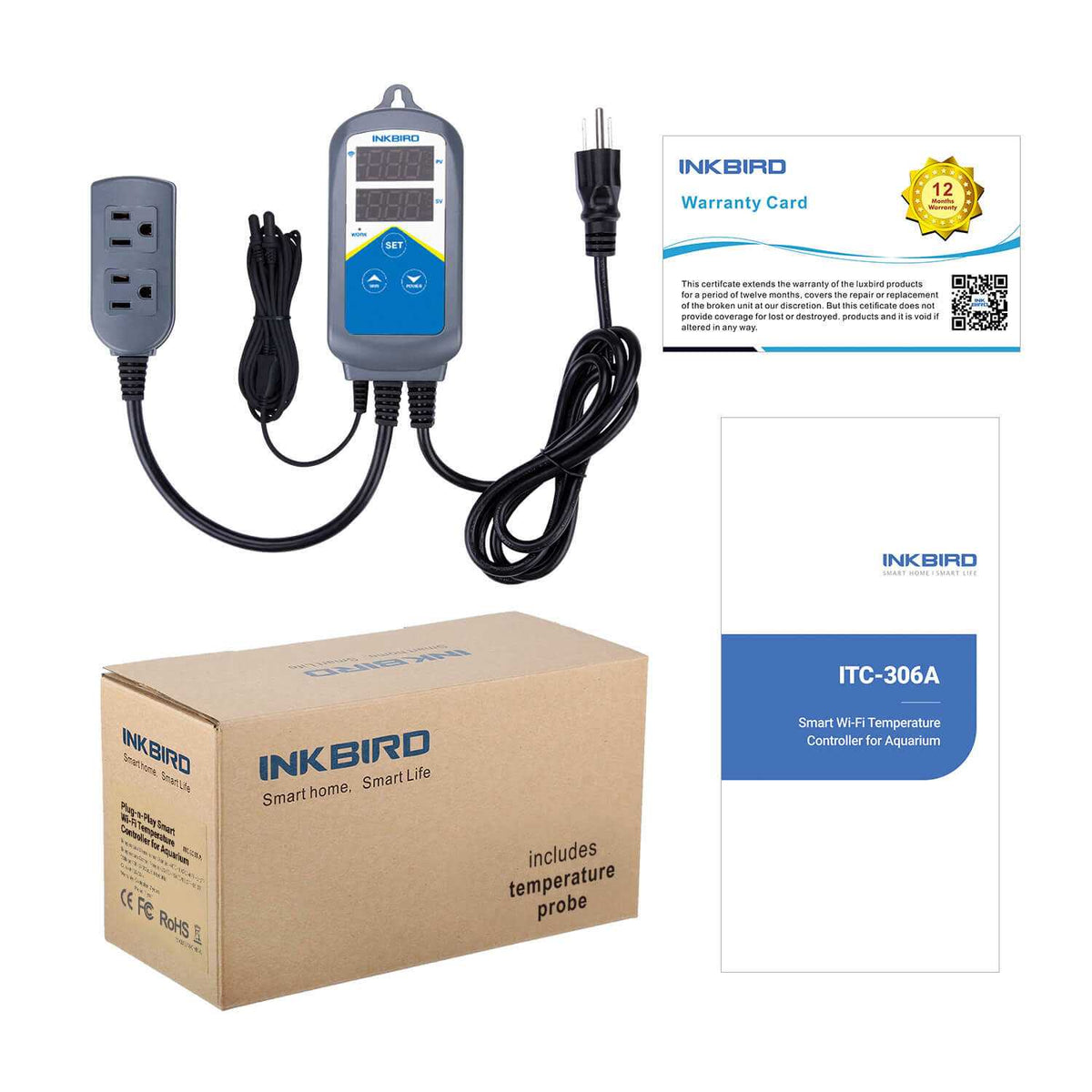 Wi-Fi Aquarium Thermostat Heater Temperature Controller W145