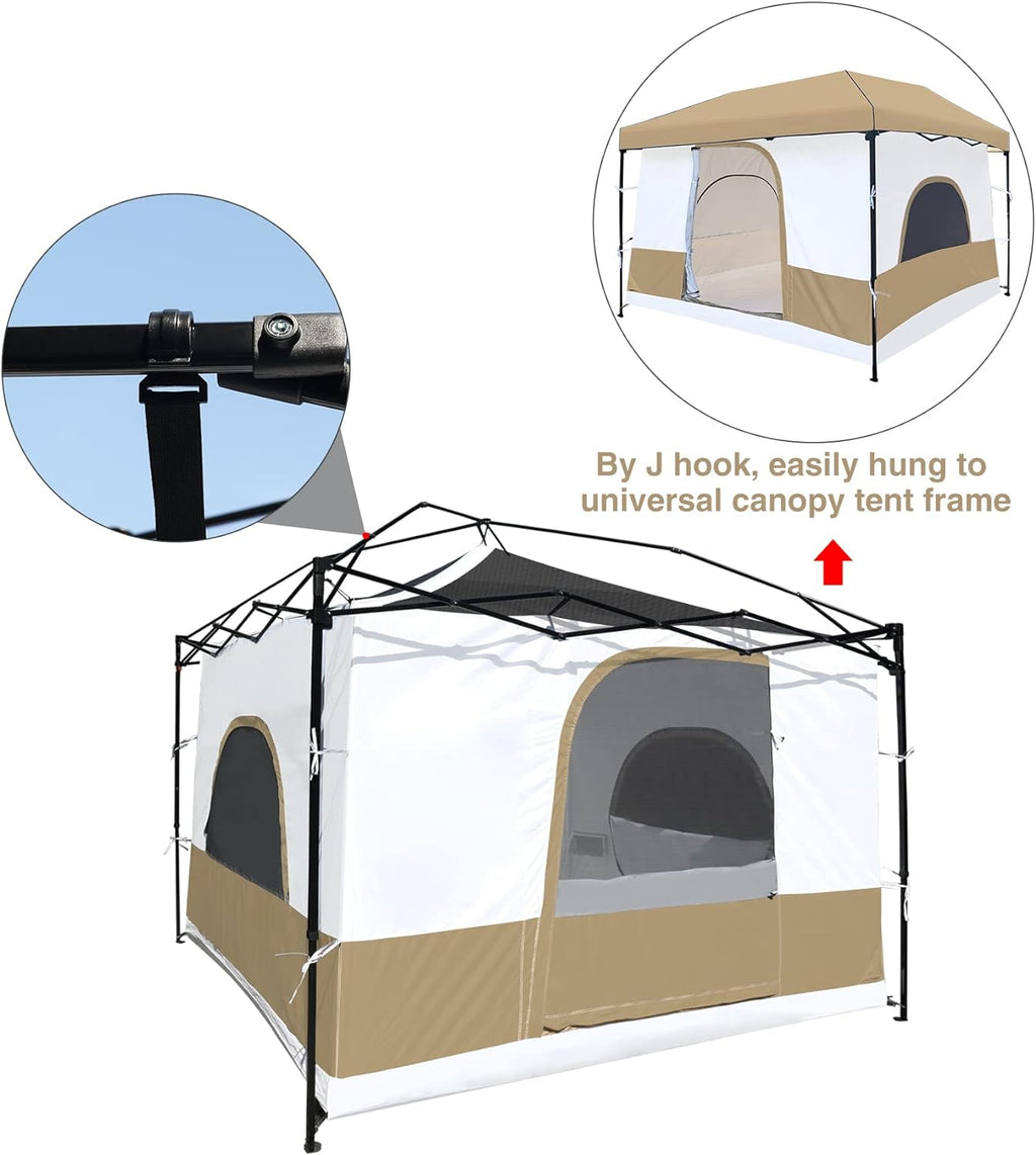 10' x 10' Khaki Camping Inner Tent Square Tent with Full Floor W257387