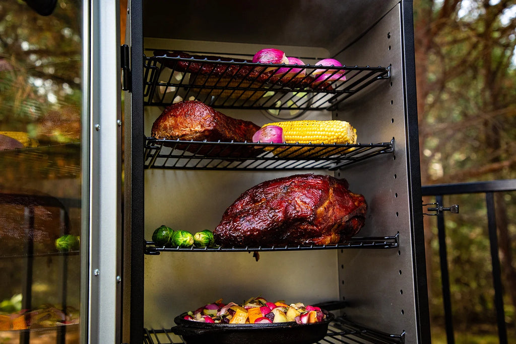 Blue Hammertone Vertical Smoker S630536