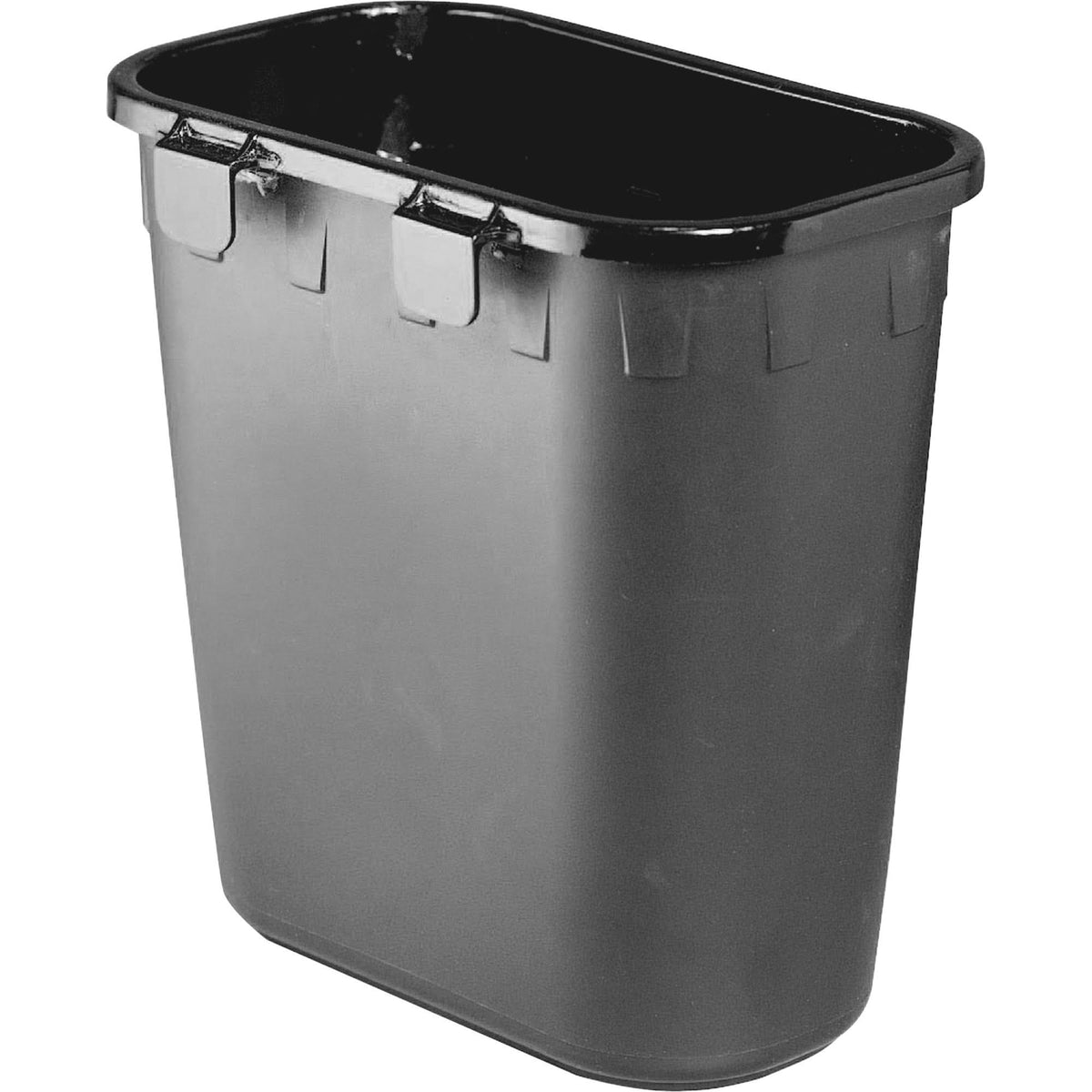 Black 1.75gal Rectangular Polyethylene Recycling Bin X675