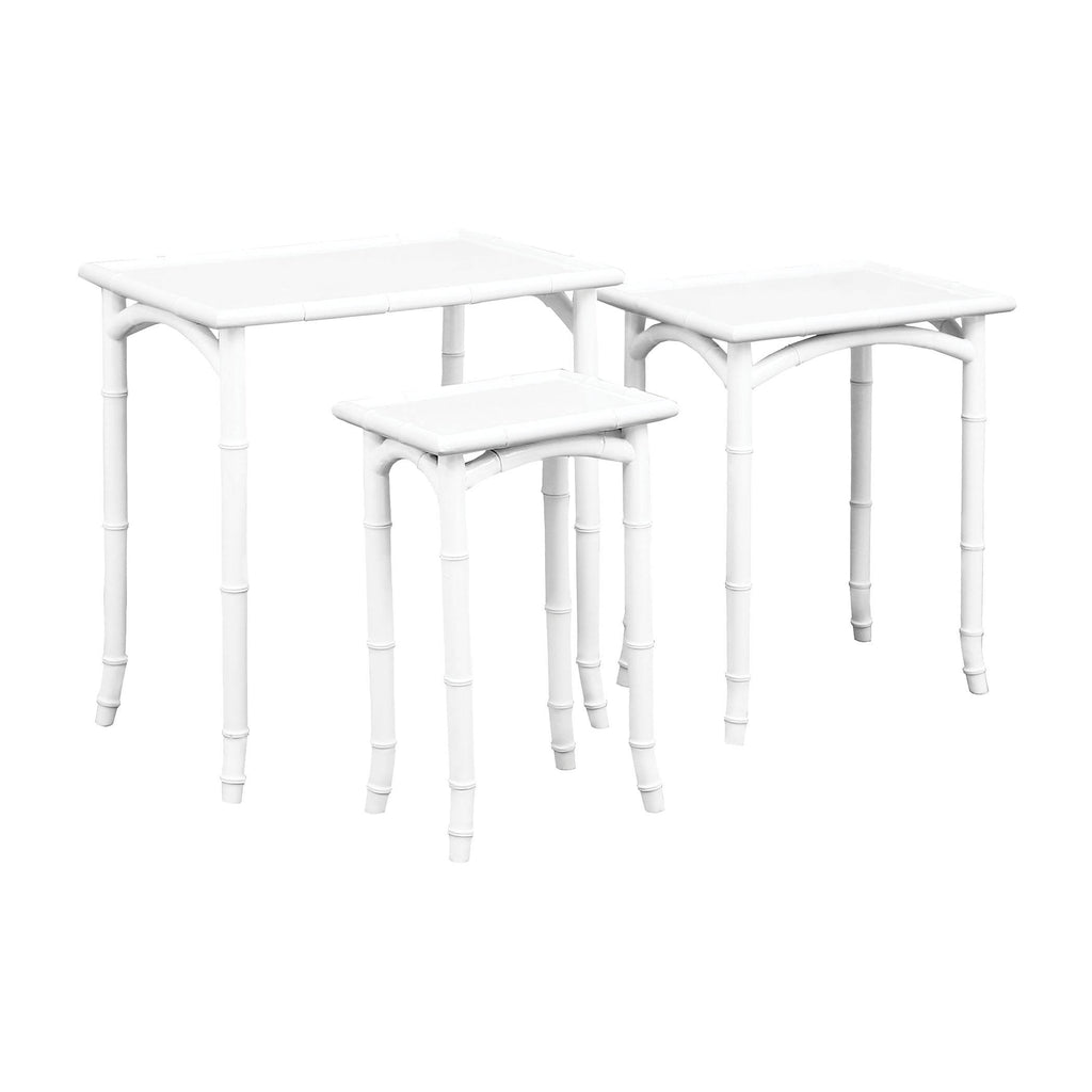 Hand-Carved Bamboo Nesting Tables (Set of 3) U299360