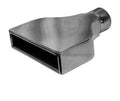 Black Chrome Rectangle Exhaust Tip 2.5x22 Inlet / 10x22 Long Q792714