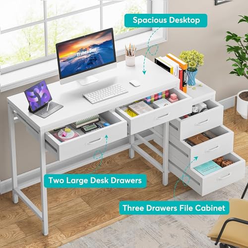 Computer Desk with 5 Drawers F6296
