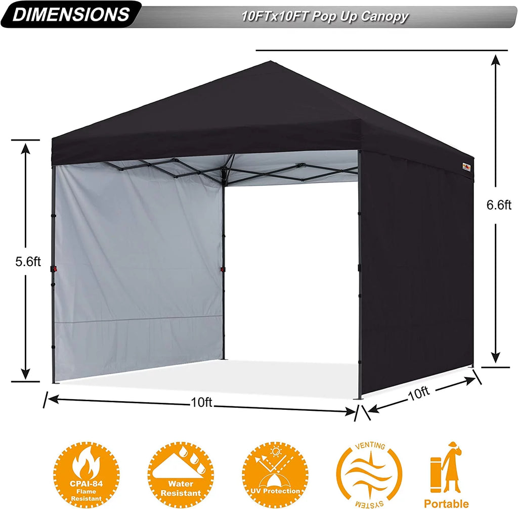 10 ft x 10 ft White Pop up Canopy Tent N7125