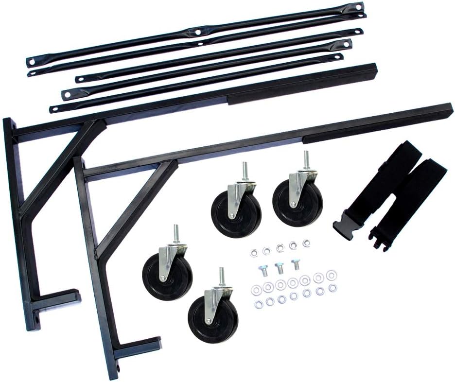 Heavy-duty Hardtop Stand Storage Cart with Castors and Strap O7044