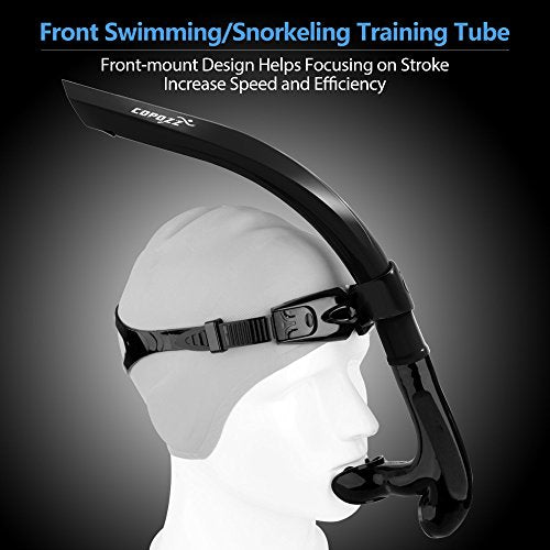 Center Mount Swim Snorkel with Silicone Mouthpiece O62732