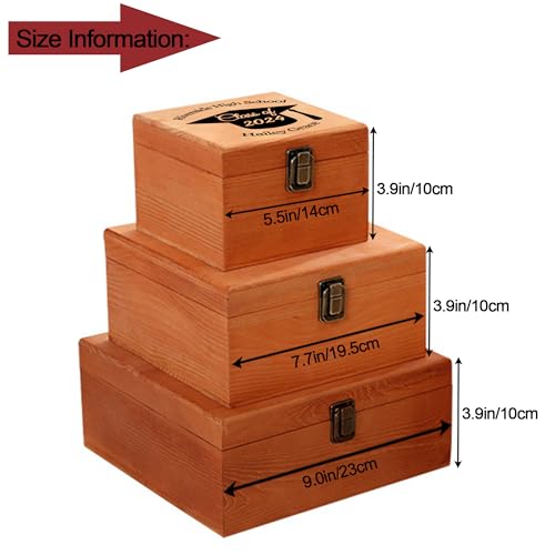 Custom Graduation Wooden Box with Name & Grad Year C826