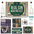 Gin Making Kit with Stainless Steel Flask, Botanicals, Spices, Recipe Guides, Bottles & Labels, Pack of 2 O4143
