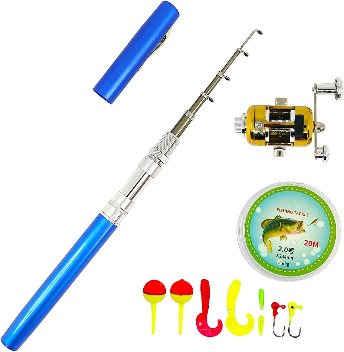 Mini Pen Fishing Rod and Reel Combos A809569