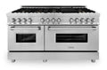 60 in. Gas Burner with Brass Burners Electric Oven Stainless Steel Y6624