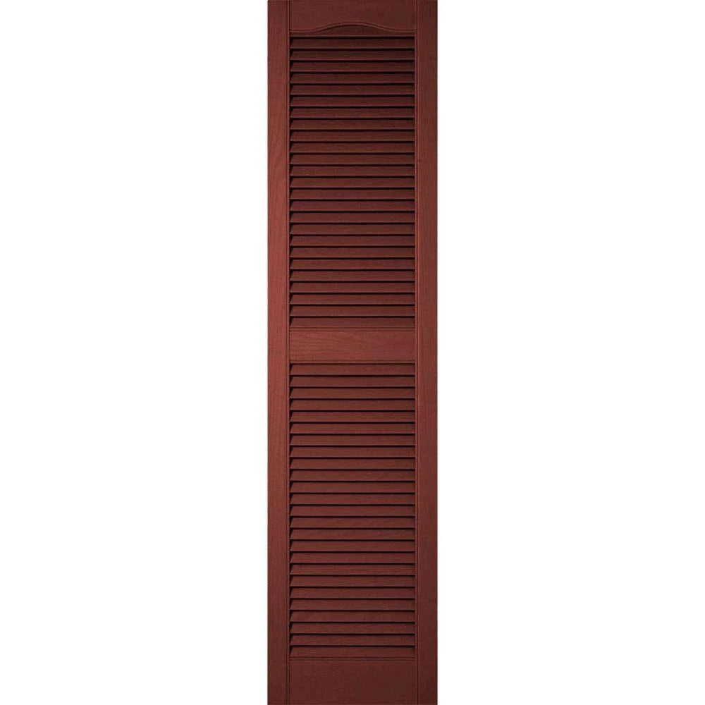 14 1/2 inch x 86 inch Vinyl Open Louver Shutters with Shutter-Loks (Per Pair) J71795