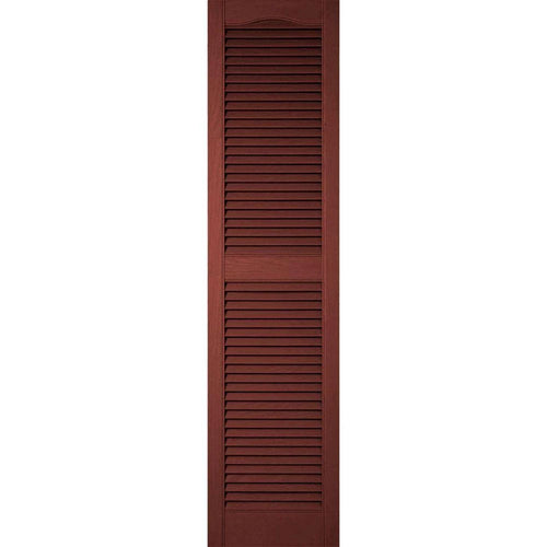14 1/2 inch x 86 inch Vinyl Open Louver Shutters with Shutter-Loks (Per Pair) J71795