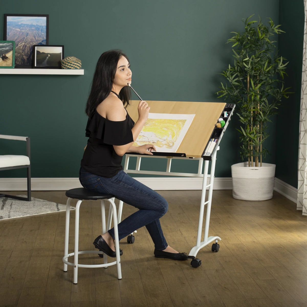 Drawing Table with Stool Set R27957