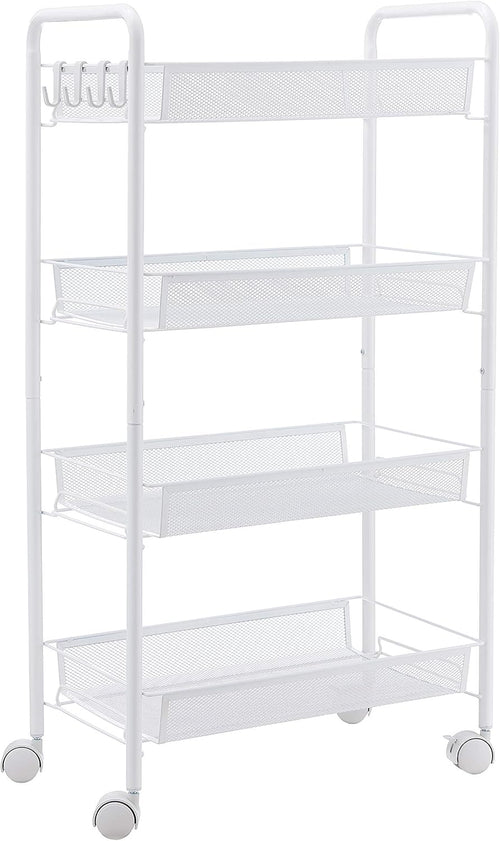 3-Tier Rolling Utility Storage Cart with Wheels, Black L530