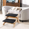 2-in-1 Foldable Wooden Pet Stairs with 2 Levels S2302