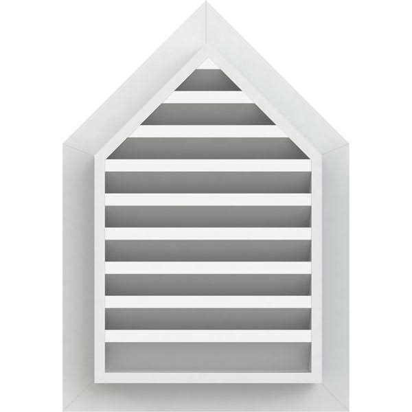 Peaked Top Gable Vent, PVC, 10/12 Pitch R3255