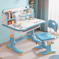 Blue Height Adjustable Kids Desk and Chair Set with Drawer H31367