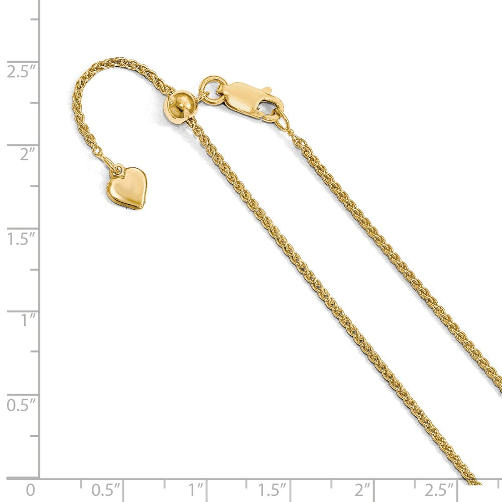 Gold Tone Plated Sterling Silver Wheat Chain Necklace, 22in H49080