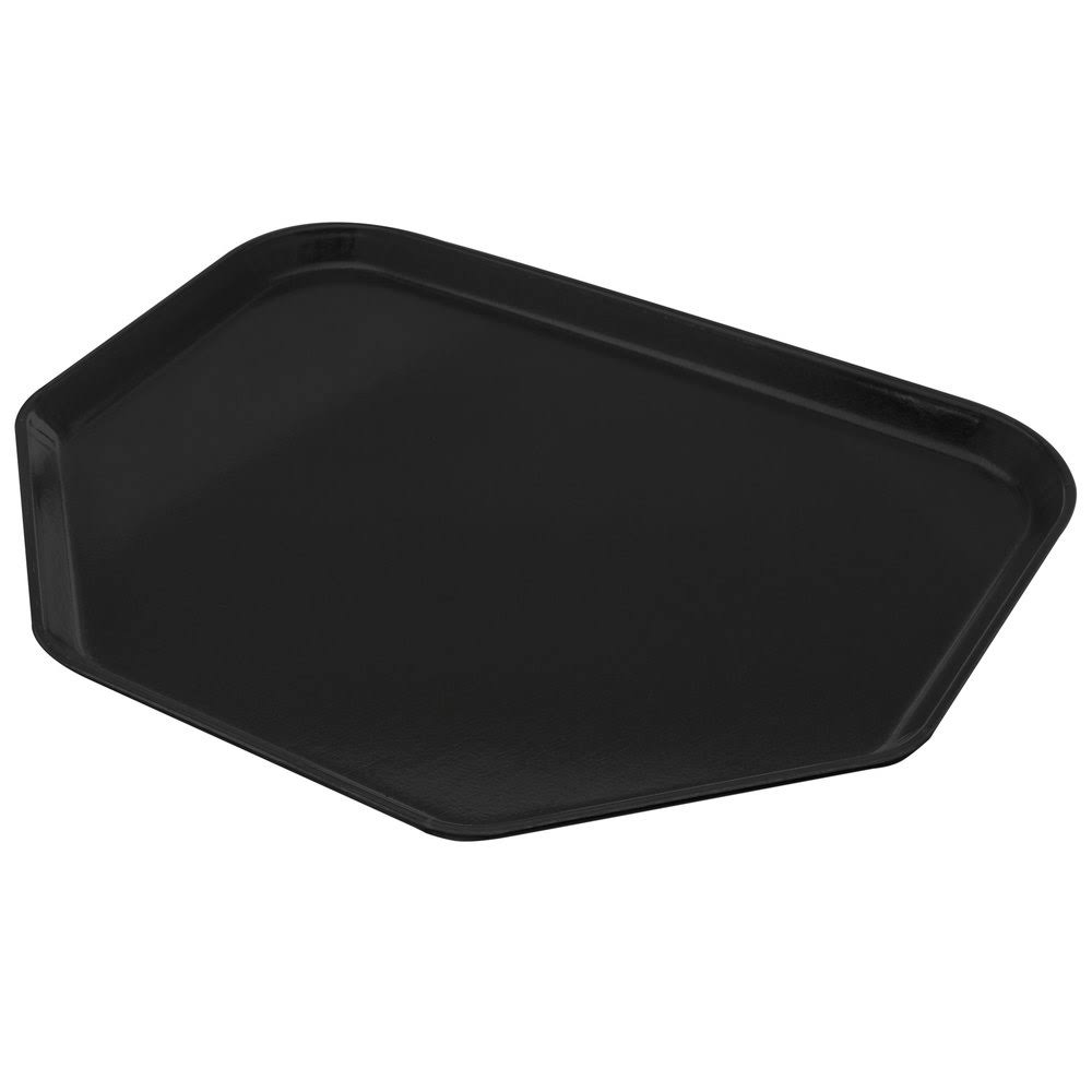 Black Glasteel Fiberglass Trapezoid Tray C1158